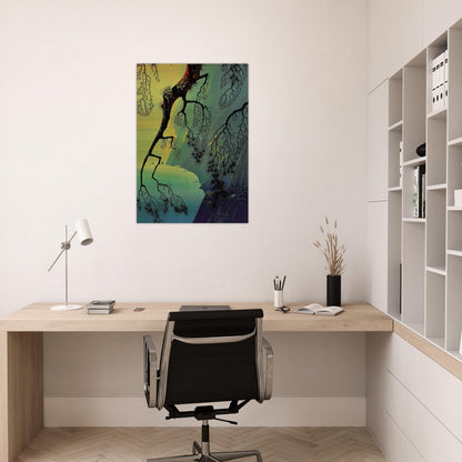 Fog Mist - Eyvind Earle Brushed Aluminum Print - 70x100 cm / 28x40 inches | Eyvind Earle Aluminum Print | Eyvind Earle Prints