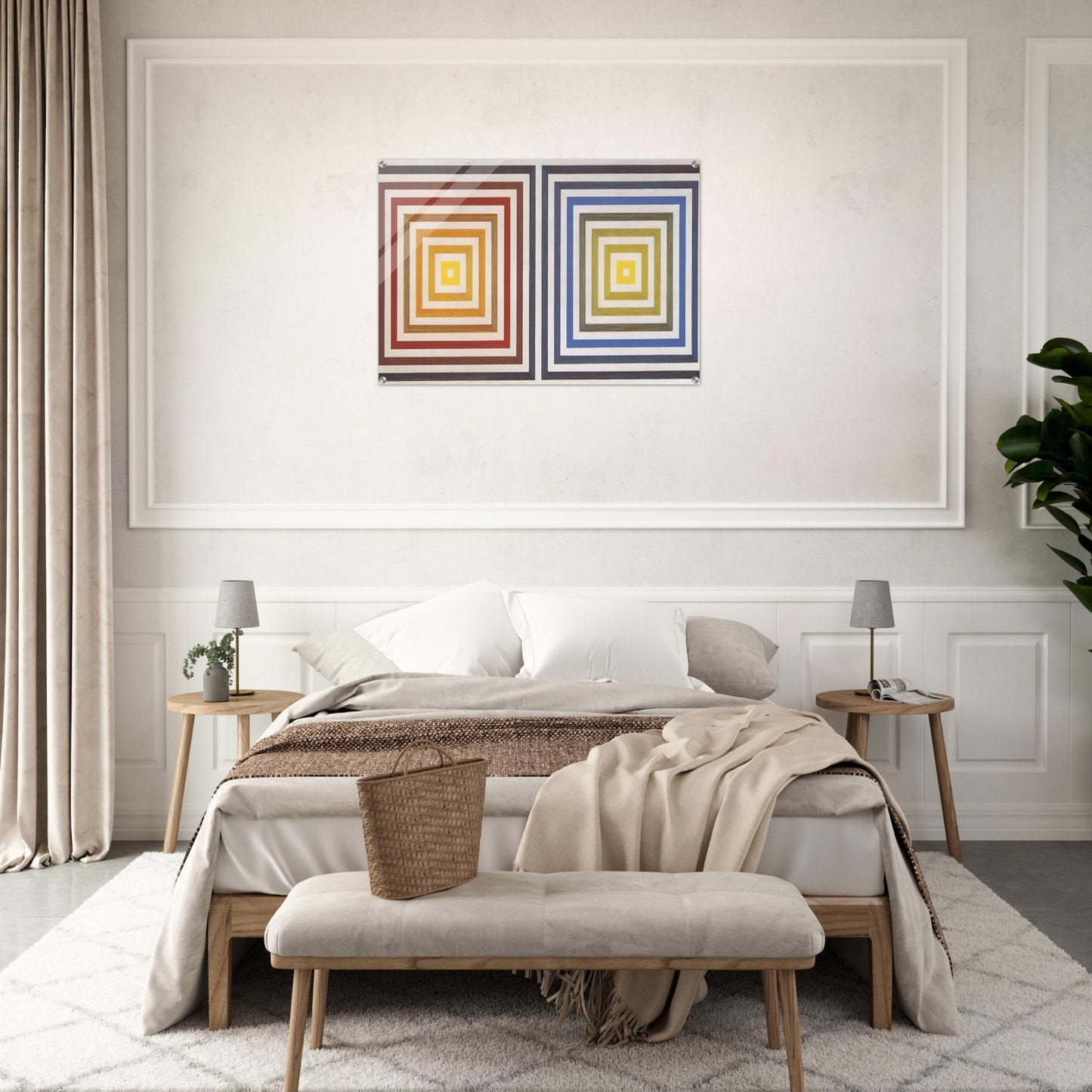 From Yellow to Violet - 1956 - Francois Morellet Acrylic Print - 70x100 cm / 28x40″ inches