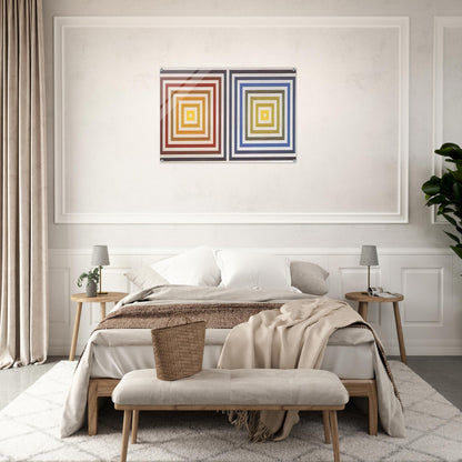 From Yellow to Violet - 1956 - Francois Morellet Acrylic Print - 70x100 cm / 28x40″ inches