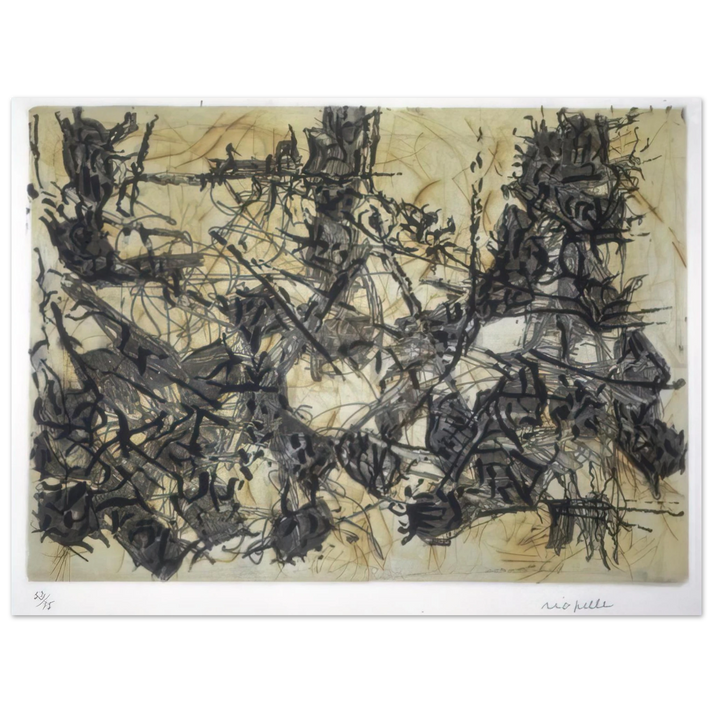 Jean-Paul Riopelle - Constructions chimÃƒÂ©riques  75x100 cm / 30x40inches Fine Art Poster
