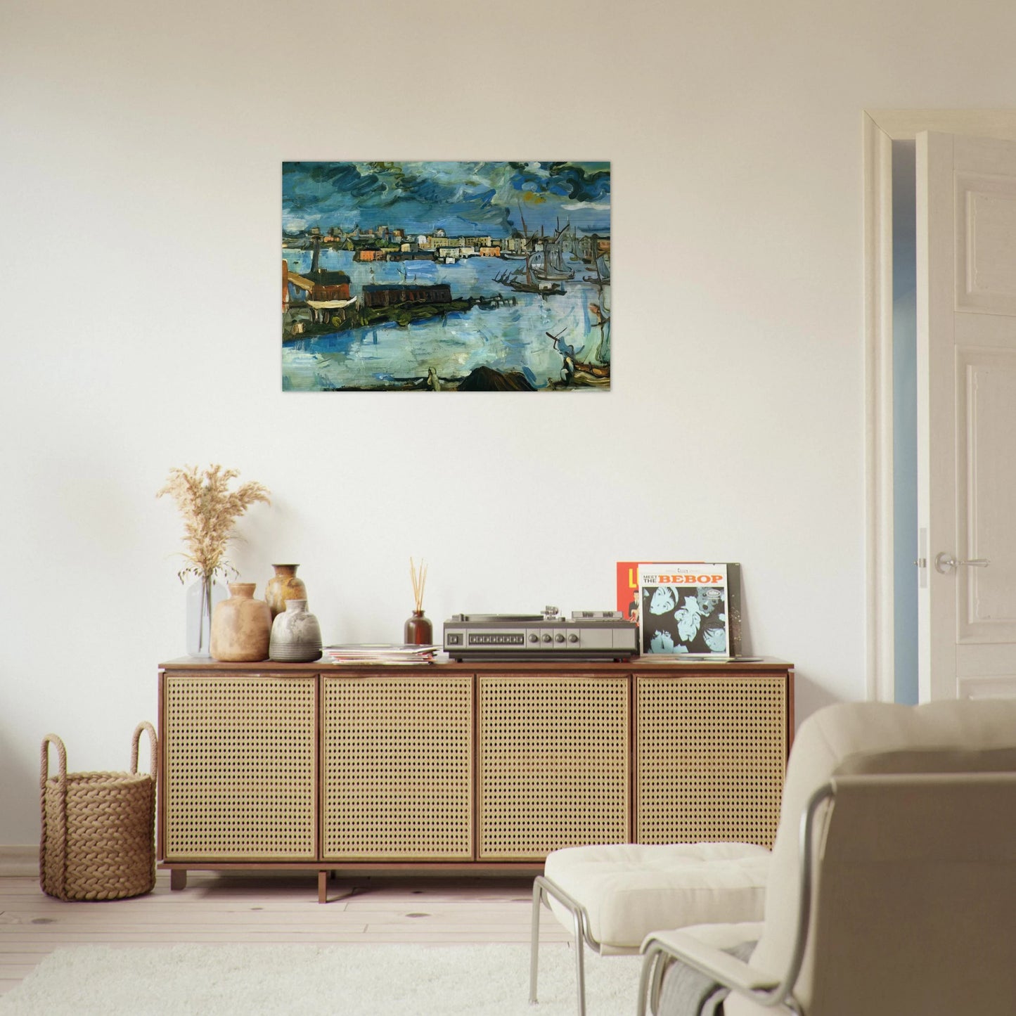 STOCKHOLM HARBOUR - OSKAR KOKOSCHKA Brushed Aluminum Print - 70x100 cm / 28x40 inches | OSKAR KOKOSCHKA Aluminum Print | OSKAR KOKOSCHKA Prints