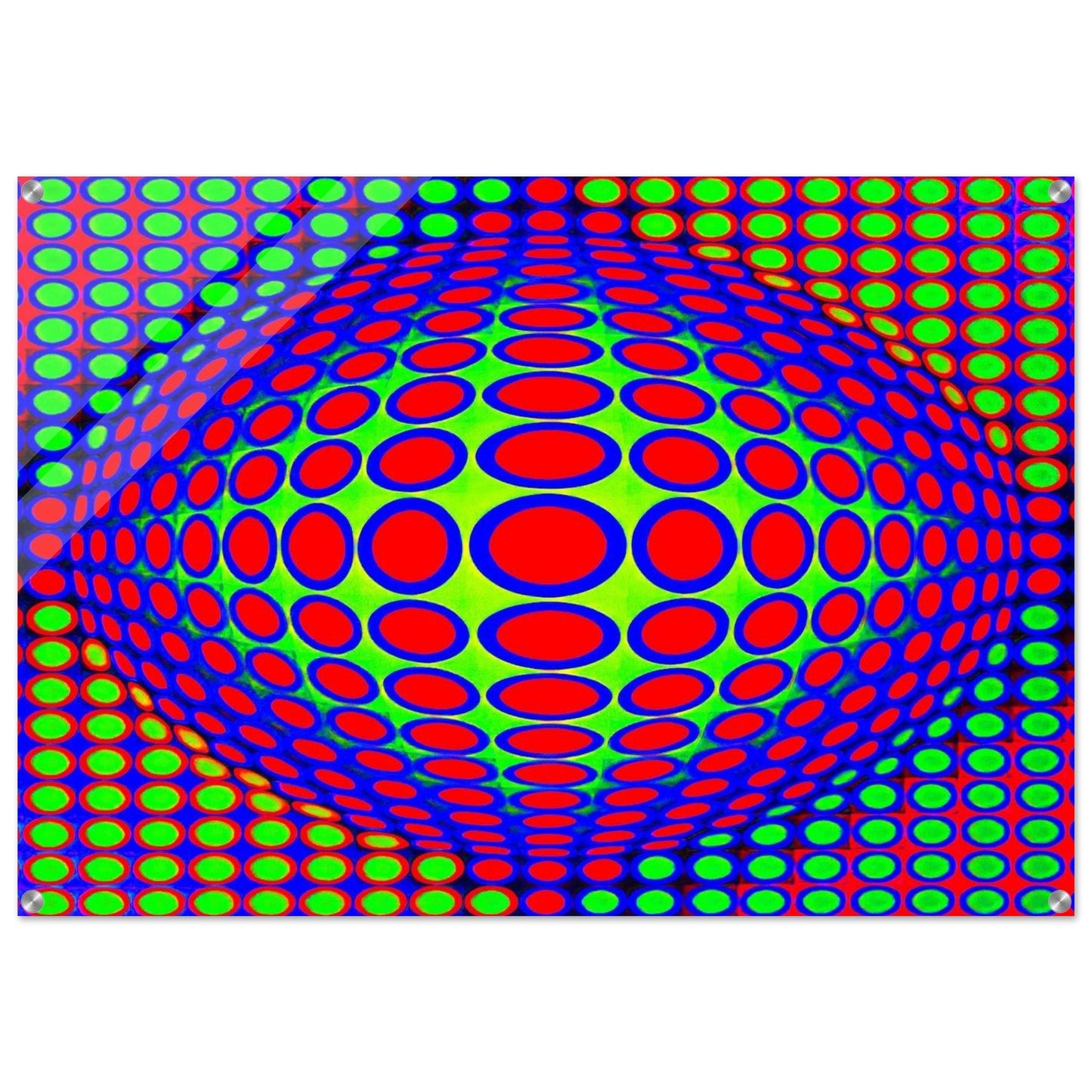 Vega 200 - 1968 - Victor Vasarely Acrylic Print - 70x100 cm / 28x40″ inches | Victor Vasarely Wall Art | Victor Vasarely Prints