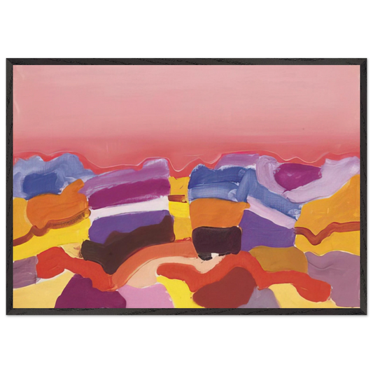 Desert - 1962 - Charles Lapicque 70x100 cm / 28x40 inches Framed Art Print – Black Wooden Frame