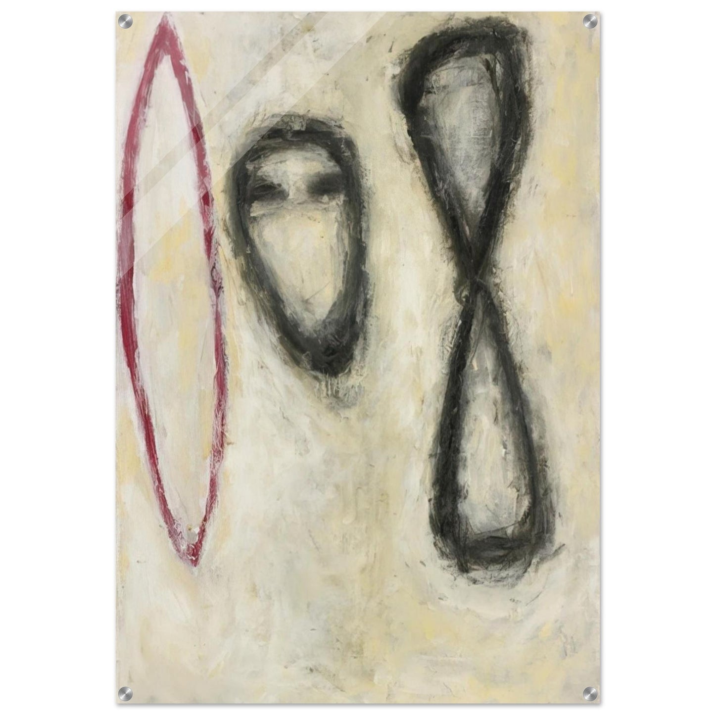 TRIPLE FORM 1982 - Susan Rothenberg Acrylic Print - 70x100 cm / 28x40″ inches