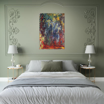 Weeping Willow, Giverny - claude monet Brushed Aluminum Print - 70x100 cm / 28x40 inches | claude monet Aluminum Print | claude monet Prints