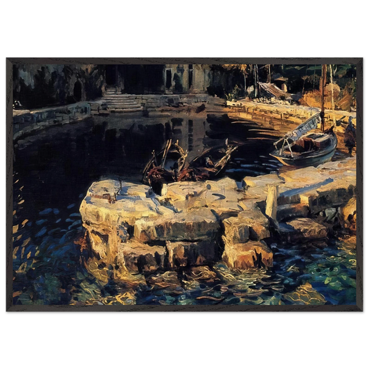 San Vigilio Lake Garda - John Singer Sargent 70x100 cm / 28x40 inches Framed Art Print – Black Wooden Frame