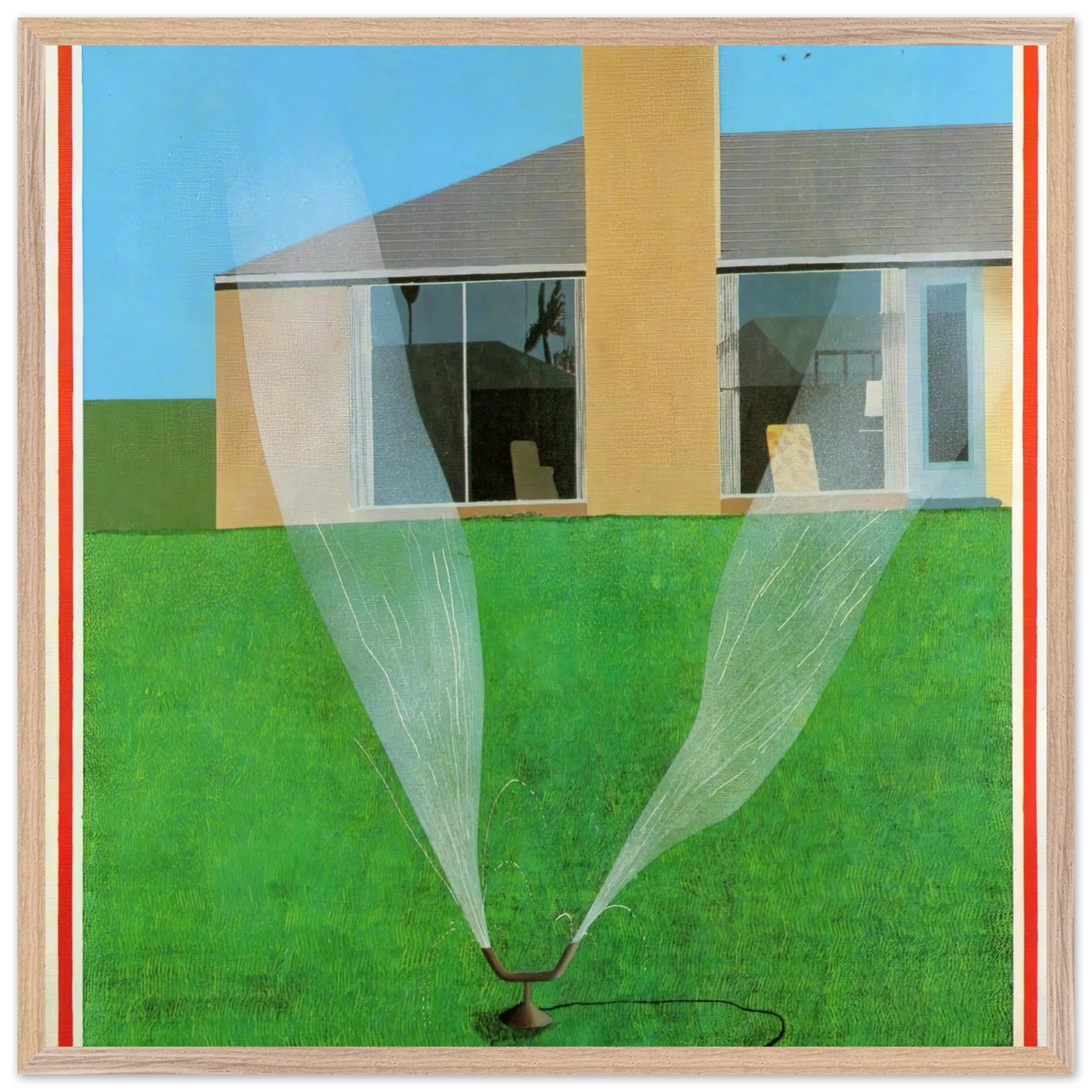 David Hockney - David Hockney Wall art - 20x25 cm / 8x10 inches - Premium Wooden Framed Poster With Fine Art Paper-canvas - Black frame