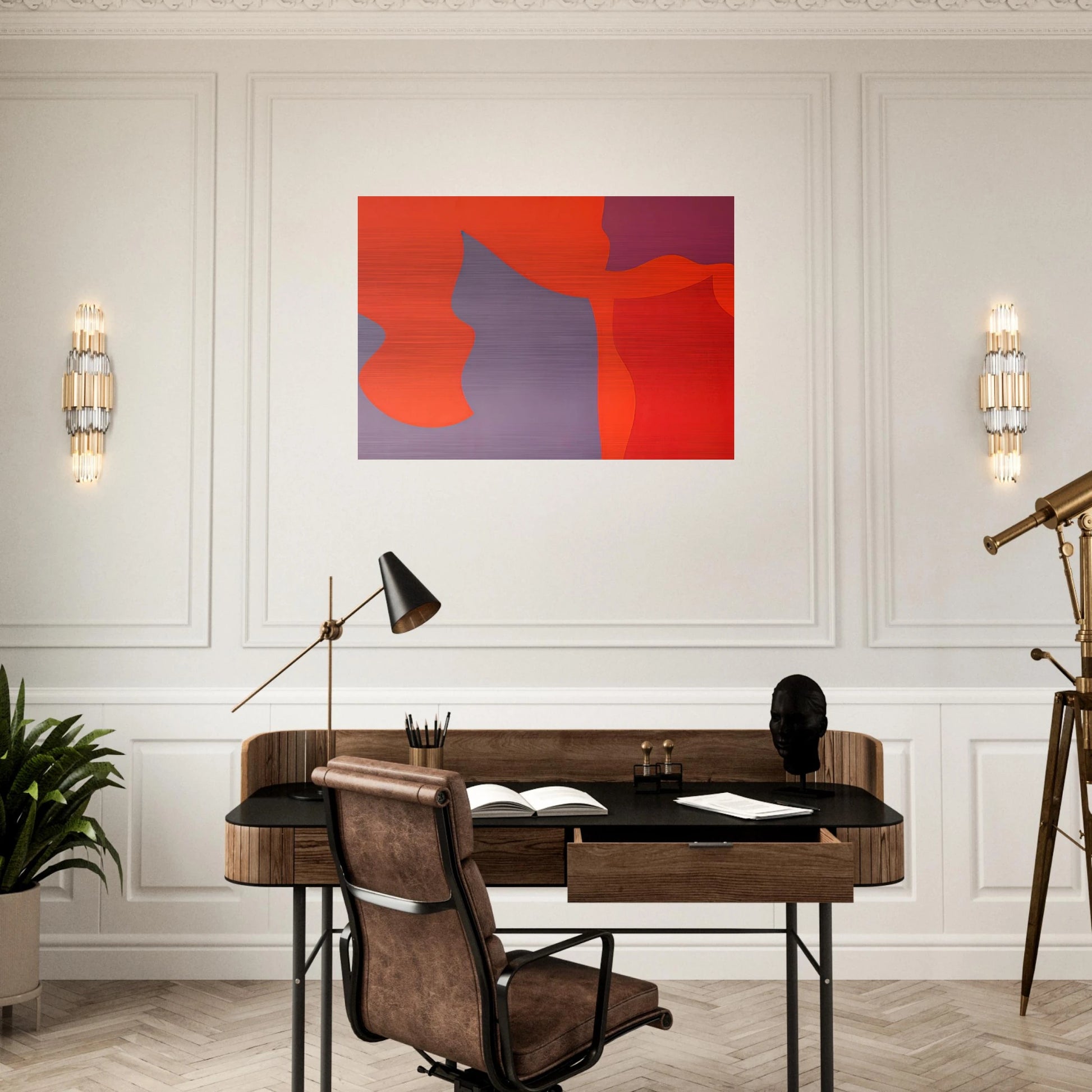 Passage-‚rosion - Fernand Leduc Brushed Aluminum Print - 70x100 cm / 28x40 inches | Fernand Leduc Aluminum Print | Fernand Leduc Prints