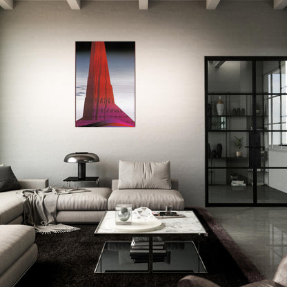 Desert Skyscraper - Eyvind Earle Brushed Aluminum Print - 70x100 cm / 28x40 inches | Eyvind Earle Aluminum Print | Eyvind Earle Prints