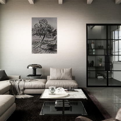Study of a Fruit Tree - Vincent van Gogh Brushed Aluminum Print - 70x100 cm / 28x40 inches | Vincent van Gogh Aluminum Print | Vincent van Gogh Prints