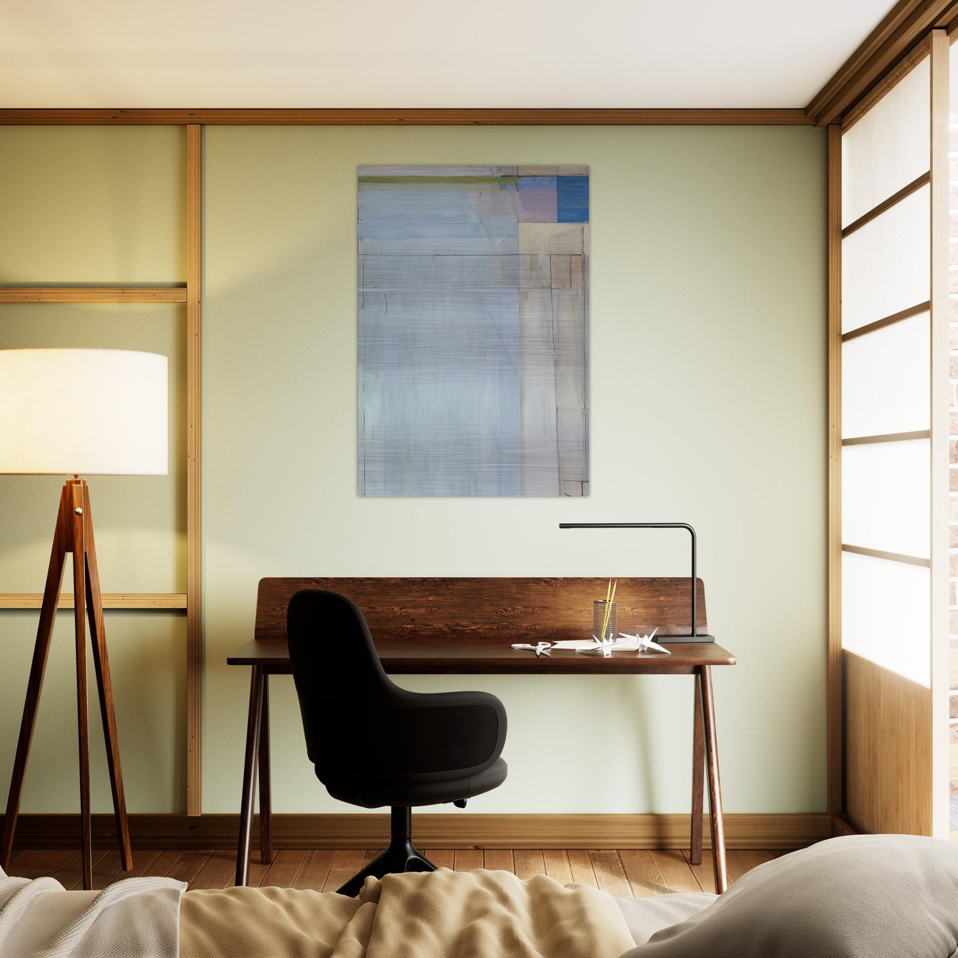 Ocean Park #54 - Richard Diebenkorn Brushed Aluminum Print - 70x100 cm / 28x40 inches | Richard Diebenkorn Aluminum Print | Richard Diebenkorn Prints