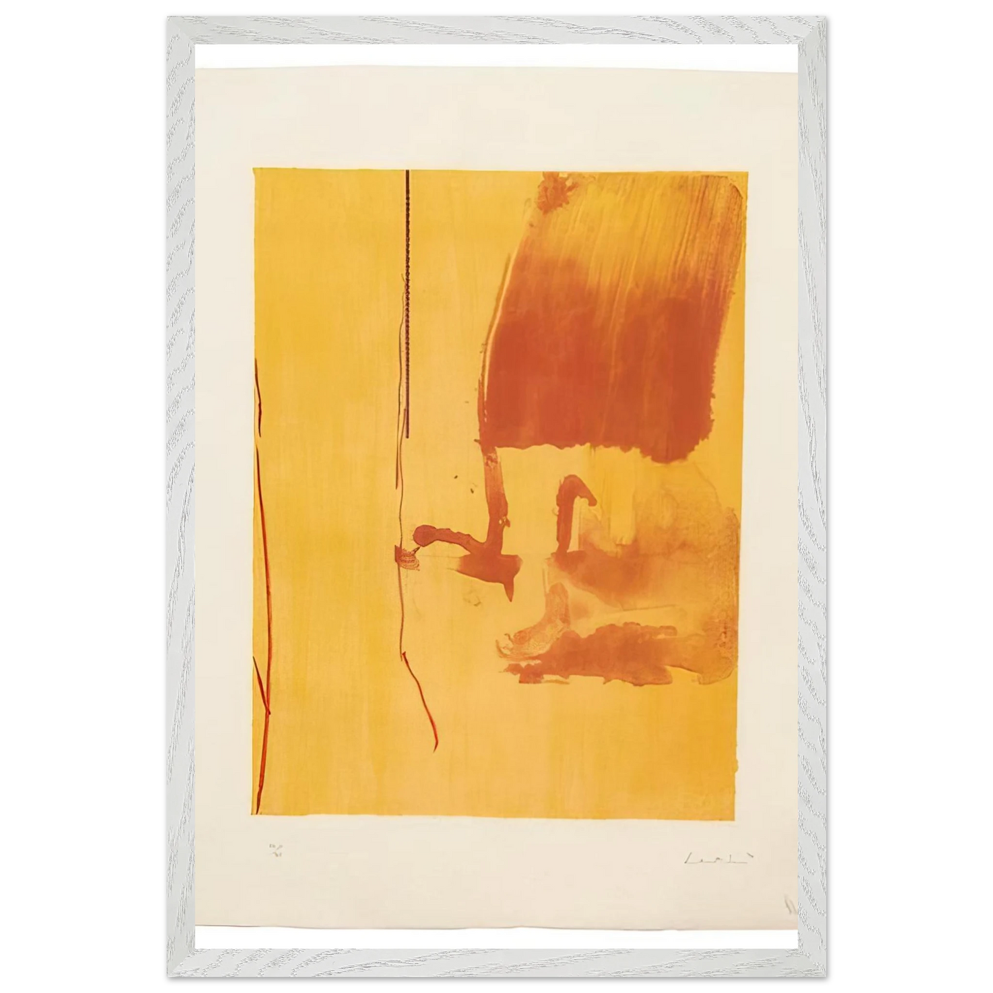 Helen Frankenthaler - Harvest - 1976 Wall art - 27x35 cm / 11x14 inches - Premium Wooden Framed Poster With Fine Art Paper-canvas - White frame