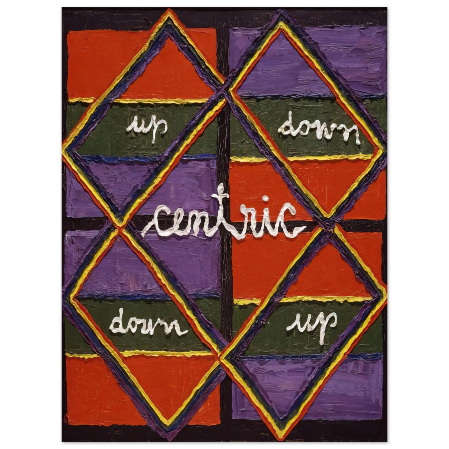 Alfred Jensen - Interlacing Colors I - 1959  75x100 cm / 30x40inches Fine Art Poster