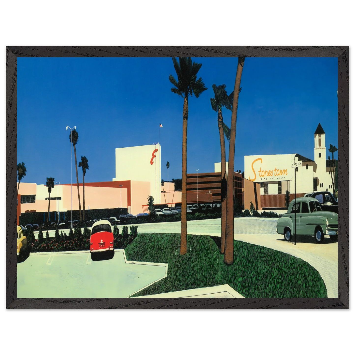 Hiroshi Nagai - In the beginning Stonestown Wall Art - 30x40 cm / 12x16 inches - Premium Wooden Framed Poster With Fine Art Paper - Wood frame