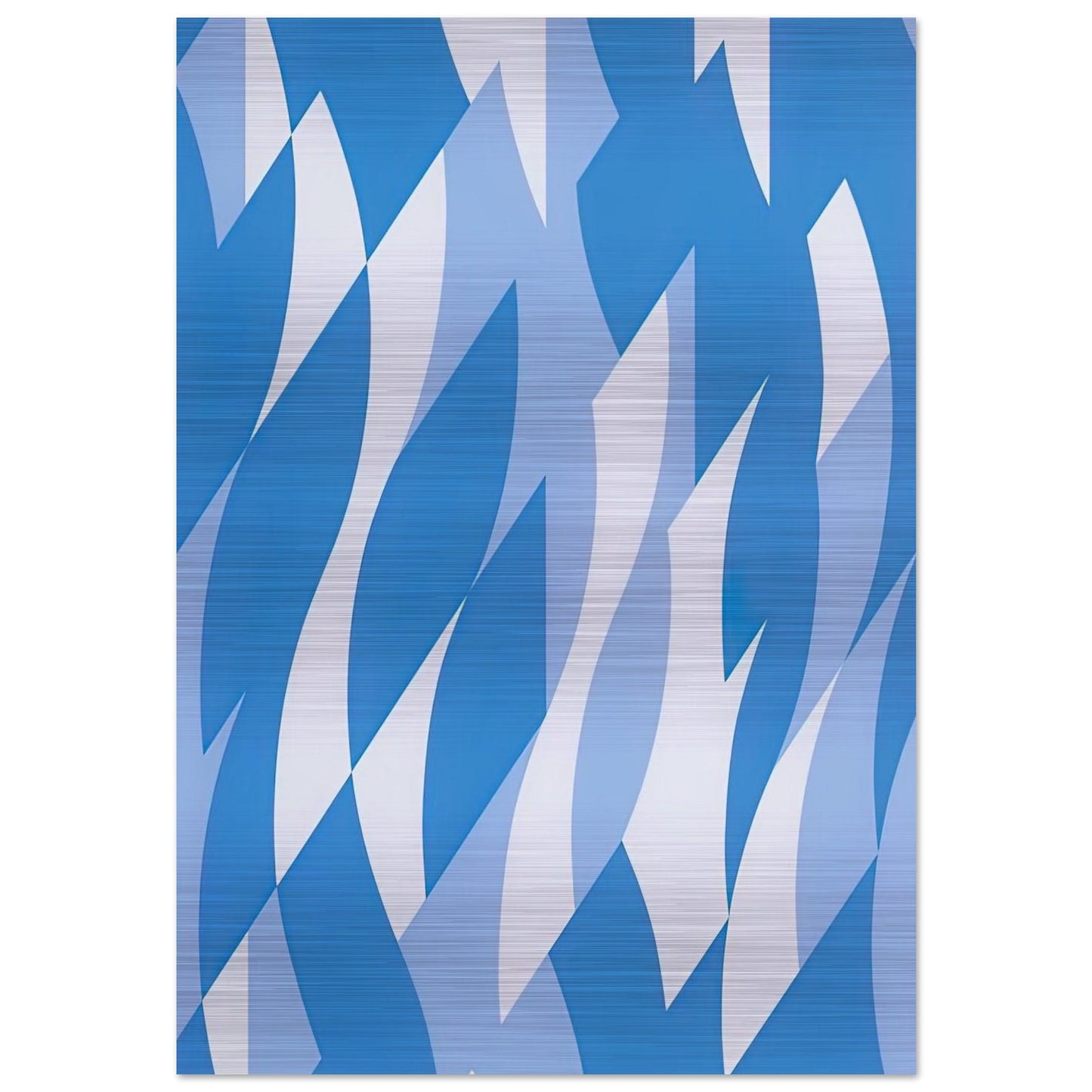 TWO BLUES 2003 - Bridget Riley Brushed Aluminum Print - 70x100 cm / 28x40 inches | Bridget Riley Aluminum Print | Bridget Riley Prints