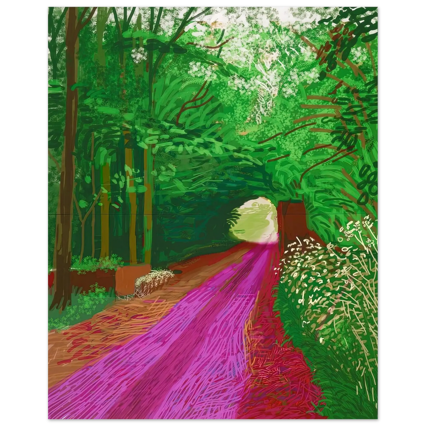 David Hockney - David Hockney Wall art - 15x20 cm / 6x8 inches - Premium Wooden Framed Poster With Fine Art Paper - Wood frame