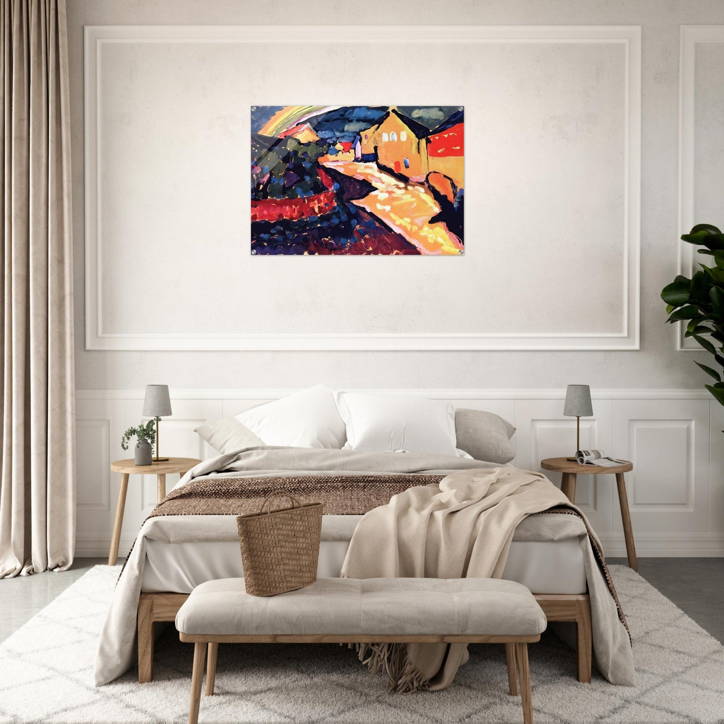 MURNAU WITH RAINBOW 1909 - Wassily Kandinsky Acrylic Print - 70x100 cm / 28x40″ inches
