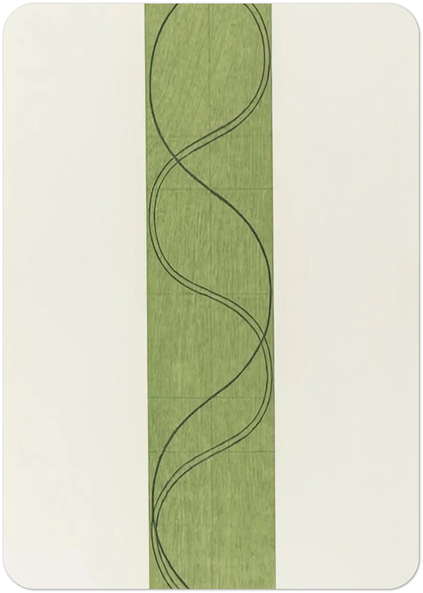 GREEN COLUMN FIGURE 2003 By Robert Mangold Pack of 10 Post Cards | Robert Mangold Post Cards | A6 (10.5 x 14.8 cm) - 4.1 x 5.8 inches