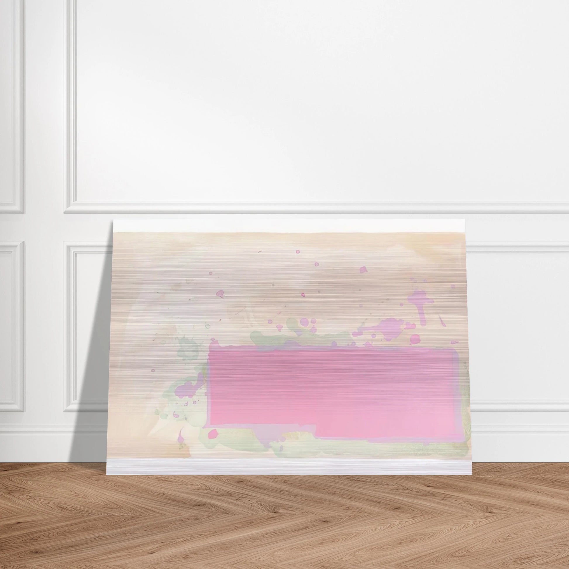 Orange-Pink-Green - 1971 - John Hoyland Brushed Aluminum Print - 70x100 cm / 28x40 inches | John Hoyland Aluminum Print | John Hoyland Prints