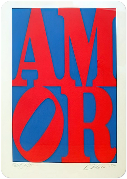Amor By Robert Indiana Pack of 10 Post Cards | Robert Indiana Post Cards | A6 (10.5 x 14.8 cm) - 4.1 x 5.8 inches