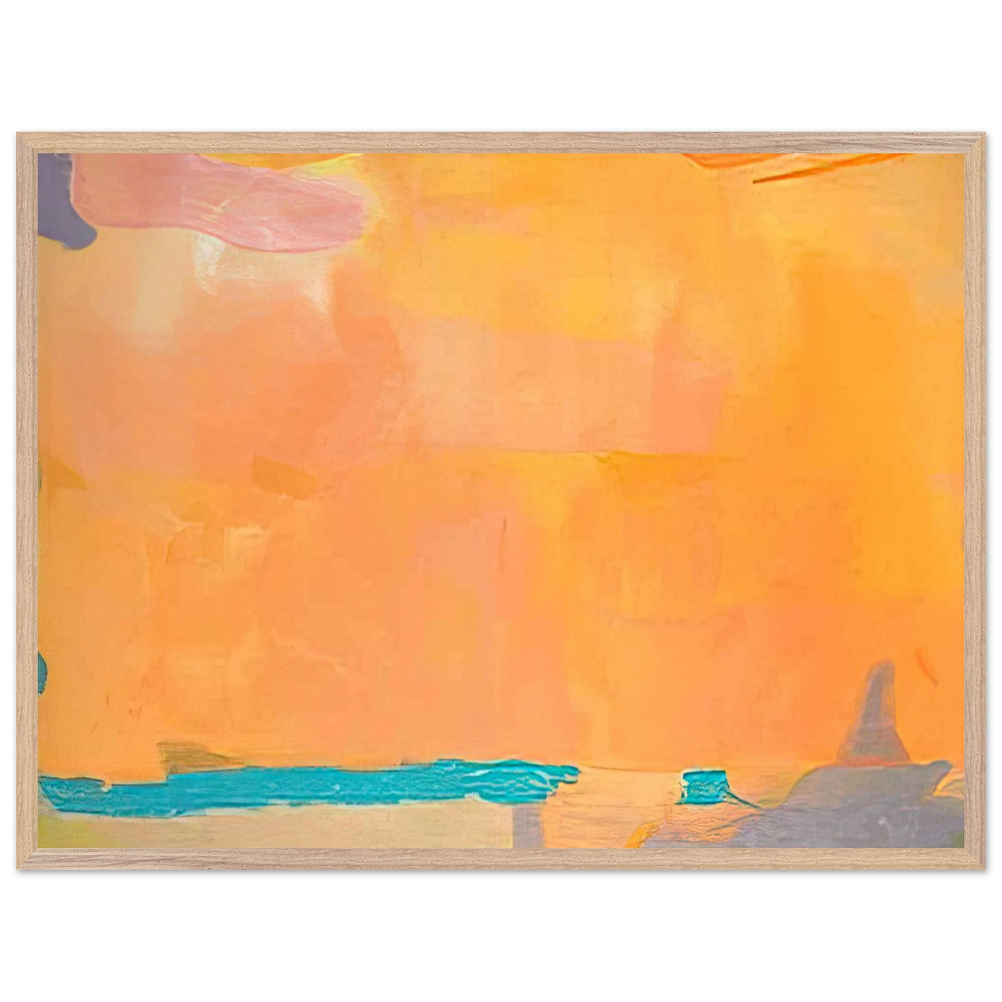 Helen Frankenthaler - Royal Fireworks - 1975 Wall art - 45x60 cm / 18x24 inches - Premium Wooden Framed Poster With Fine Art Paper-canvas - Wood frame