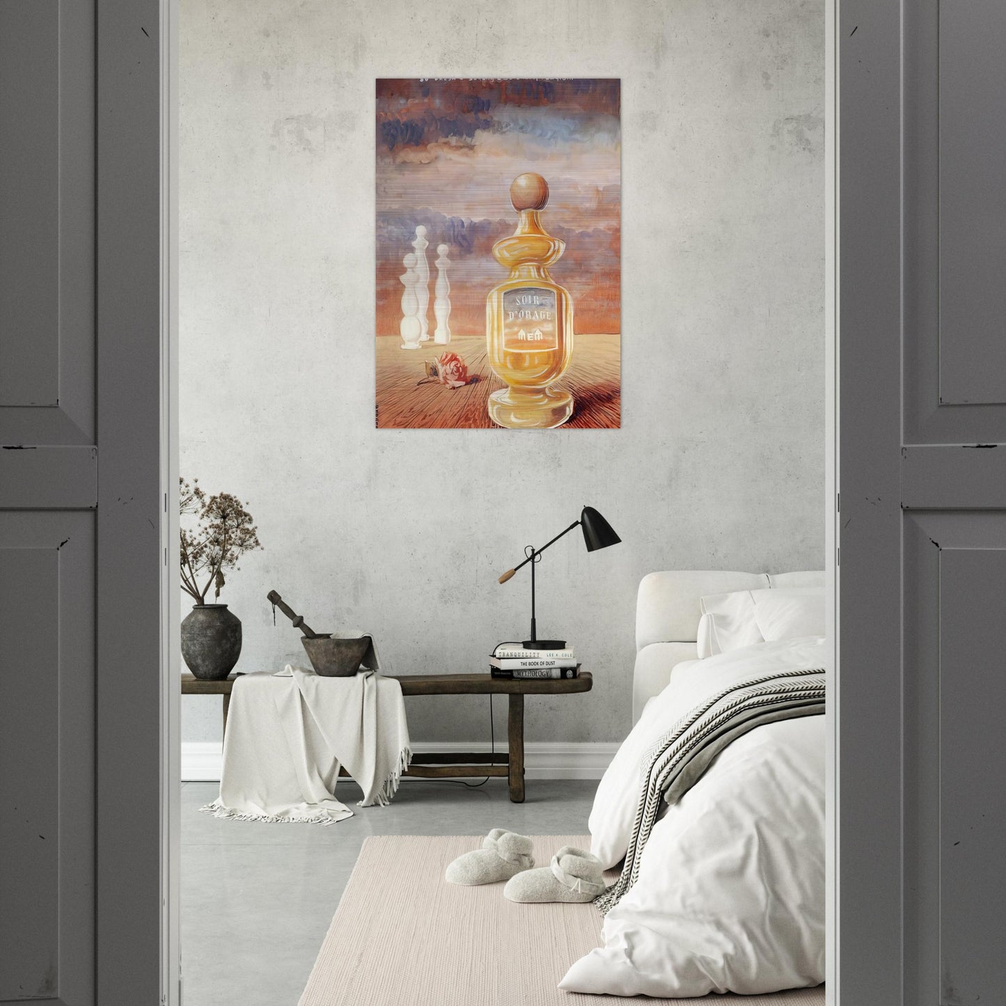 SOIR D ORAGE STRANGE PERFUME BY MEM - Rene Magritte Brushed Aluminum Print - 70x100 cm / 28x40 inches | Rene Magritte Aluminum Print | Rene Magritte Prints