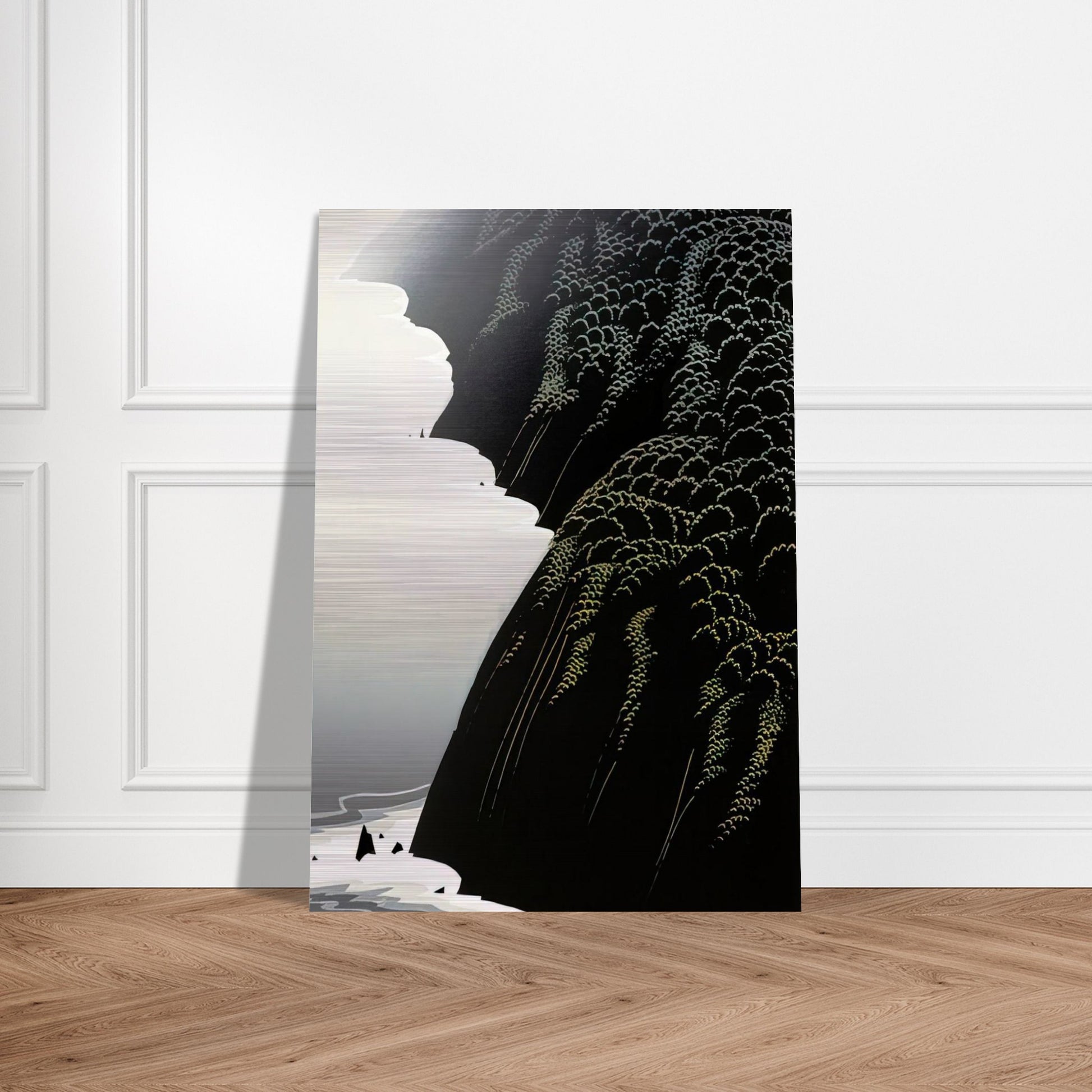 California Coast - Eyvind Earle Brushed Aluminum Print - 70x100 cm / 28x40 inches | Eyvind Earle Aluminum Print | Eyvind Earle Prints