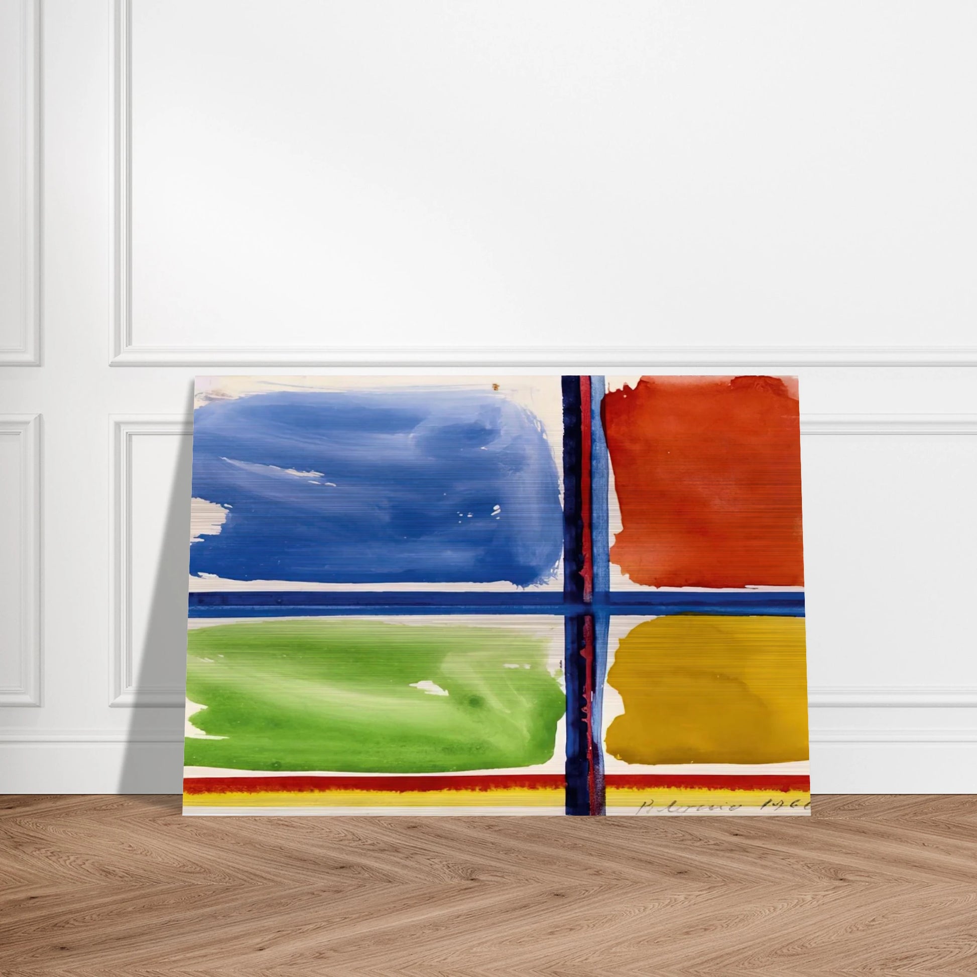 FENSTERKREUZ II 1966 - BLINKY PALERMO Brushed Aluminum Print - 70x100 cm / 28x40 inches | BLINKY PALERMO Aluminum Print | BLINKY PALERMO Prints
