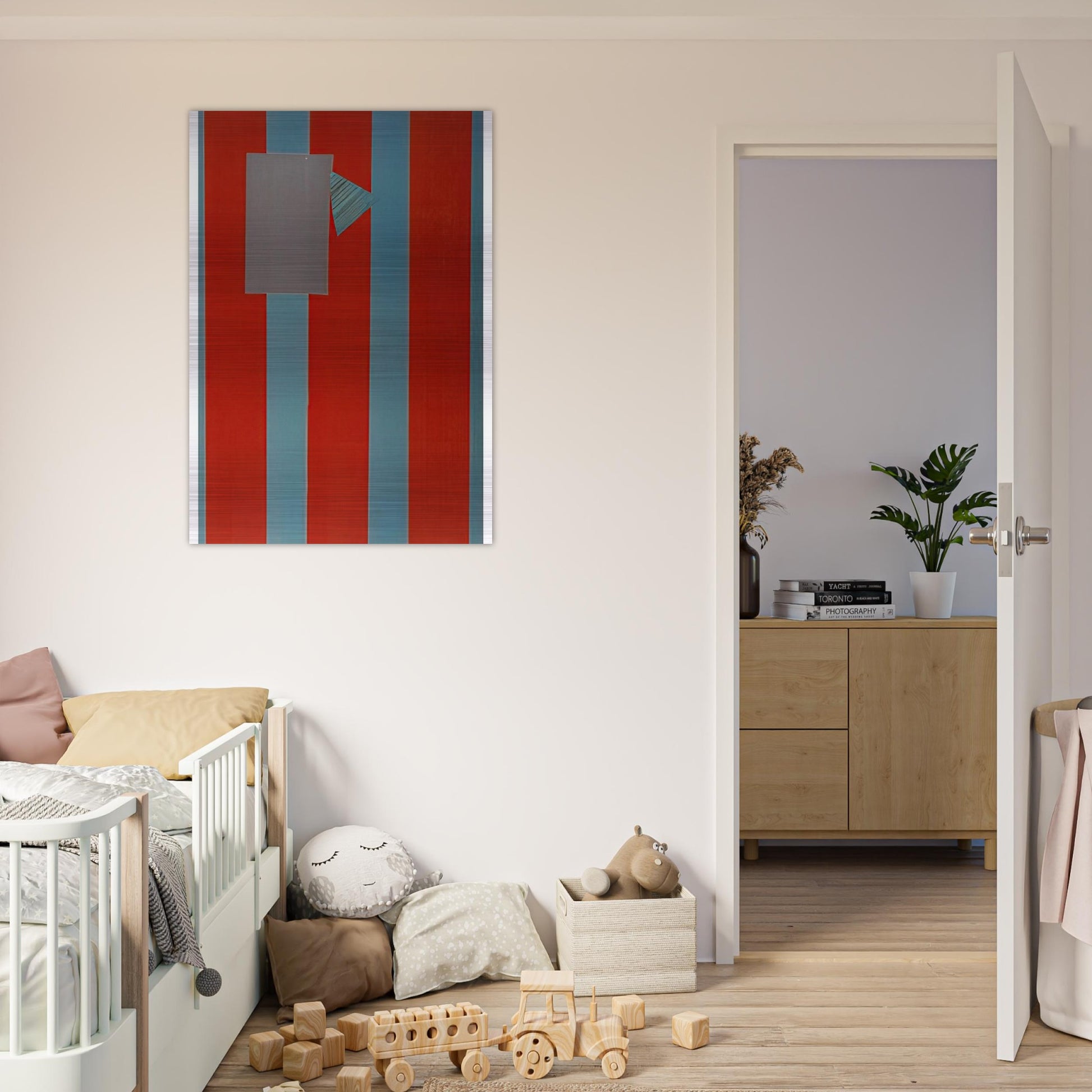 Castle Banner 5 - Sam Gilliam Brushed Aluminum Print - 70x100 cm / 28x40 inches | Sam Gilliam Aluminum Print | Sam Gilliam Prints