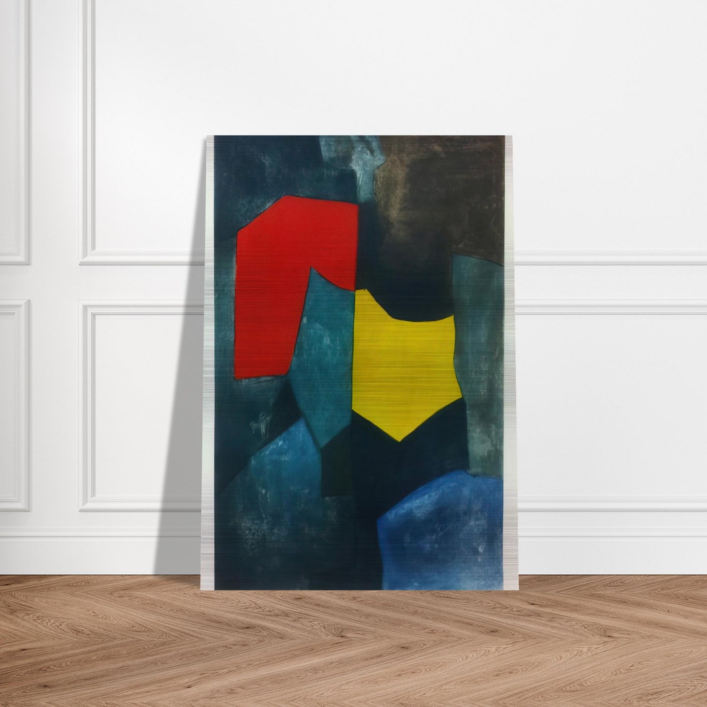 XVI - 1964 - Serge Poliakoff Brushed Aluminum Print - 70x100 cm / 28x40 inches | Serge Poliakoff Aluminum Print | Serge Poliakoff Prints