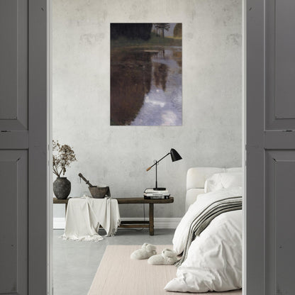 QUIET POND IN THE PARK OF APPEAL - Gustav Klimt Brushed Aluminum Print - 70x100 cm / 28x40 inches | Gustav Klimt Aluminum Print | Gustav Klimt Prints