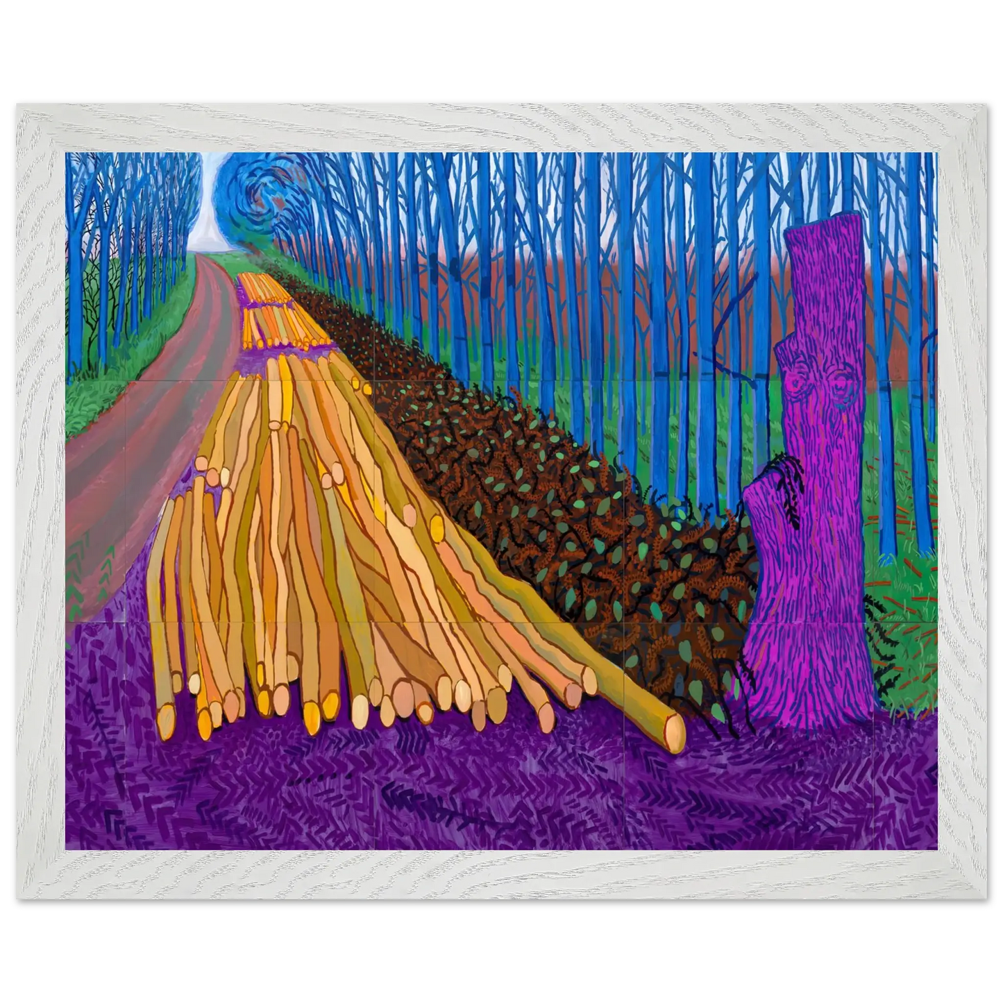 David Hockney - David Hockney Wall art - 45x60 cm / 18x24 Inches - Premium Wooden Framed Poster With Fine Art Paper - Black frame
