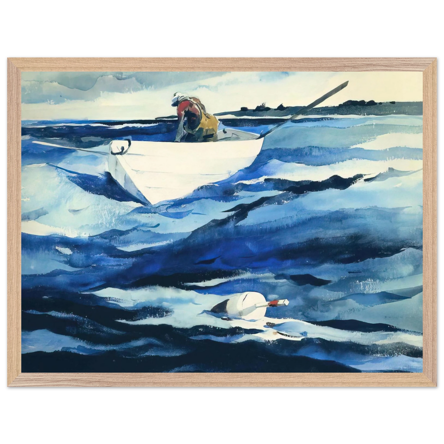 Andrew Wyeth - THE LOBSTERMAN Wall Art - 30x40 cm / 12x16 inches - Fine Art Poster-canvas - -