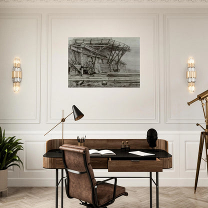 Saw Mill - Vincent van Gogh Brushed Aluminum Print - 70x100 cm / 28x40 inches | Vincent van Gogh Aluminum Print | Vincent van Gogh Prints
