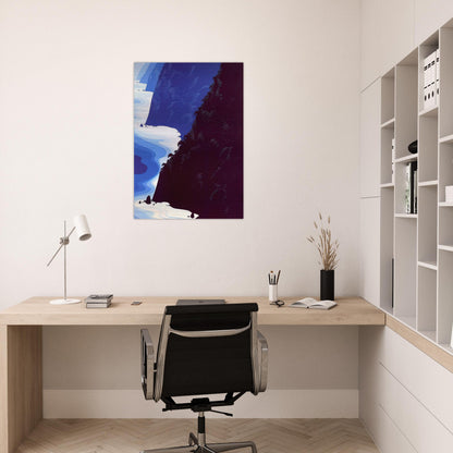 Blue Big Sur - Eyvind Earle Brushed Aluminum Print - 70x100 cm / 28x40 inches | Eyvind Earle Aluminum Print | Eyvind Earle Prints