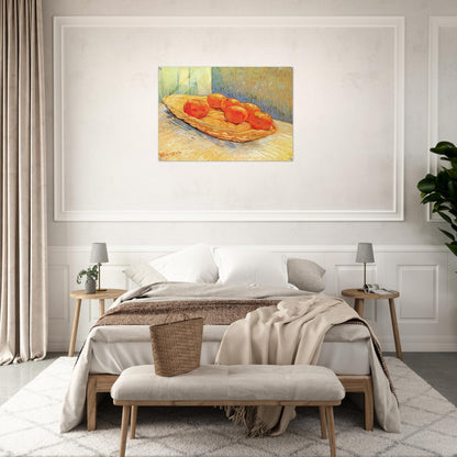 Still Life with Basket and Six Oranges - Vincent van Gogh Acrylic Print - 70x100 cm / 28x40″ inches