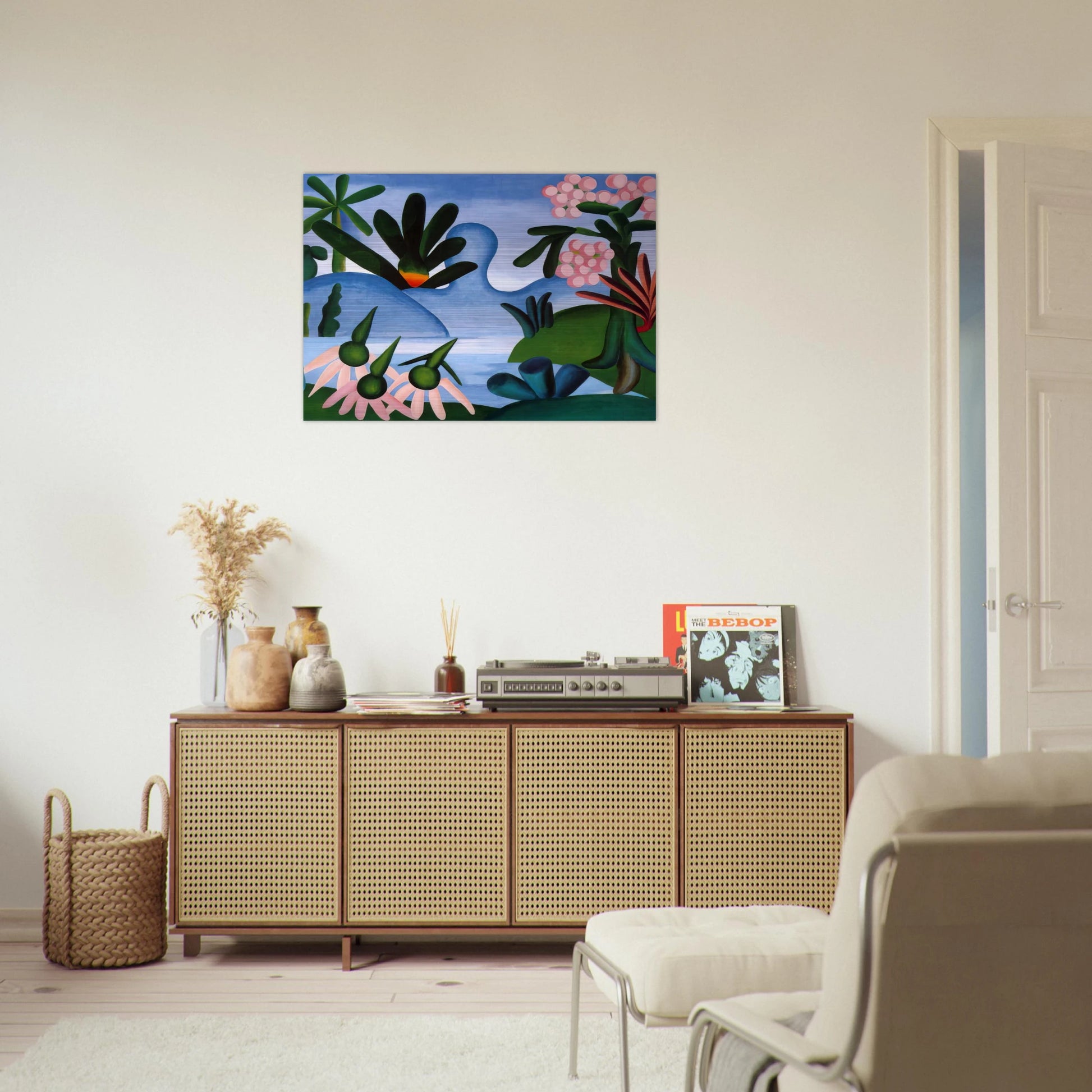 The Lake - Tarsila do Amaral Brushed Aluminum Print - 70x100 cm / 28x40 inches | Tarsila do Amaral Aluminum Print | Tarsila do Amaral Prints