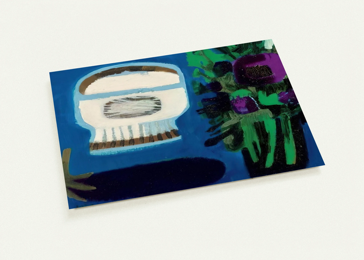 Aubergine and flowers - 1968 By Mary Fedden Pack of 10 Post Cards | Mary Fedden Post Cards | A6 (10.5 x 14.8 cm) - 4.1 x 5.8 inches