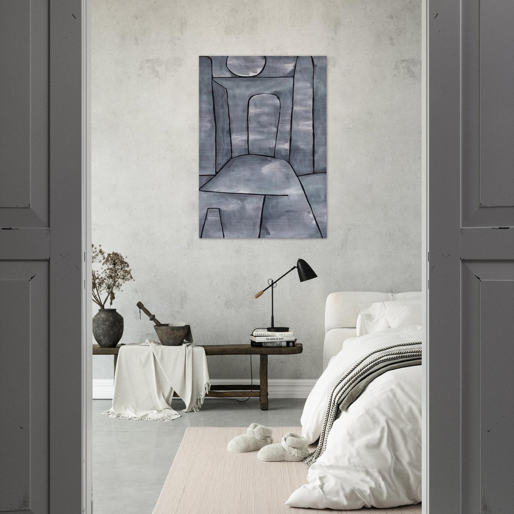A GATE 1938 - Paul Klee Brushed Aluminum Print - 70x100 cm / 28x40 inches | Paul Klee Aluminum Print | Paul Klee Prints