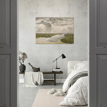 Meandering Landscape with River - Piet Mondrian Acrylic Print - 70x100 cm / 28x40″ inches | Piet Mondrian Wall Art | Piet Mondrian Prints
