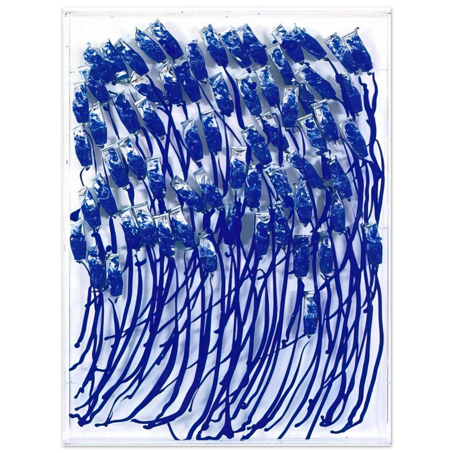 Arman - Blue Paint Tubes - 1990  75x100 cm / 30x40inches Fine Art Poster