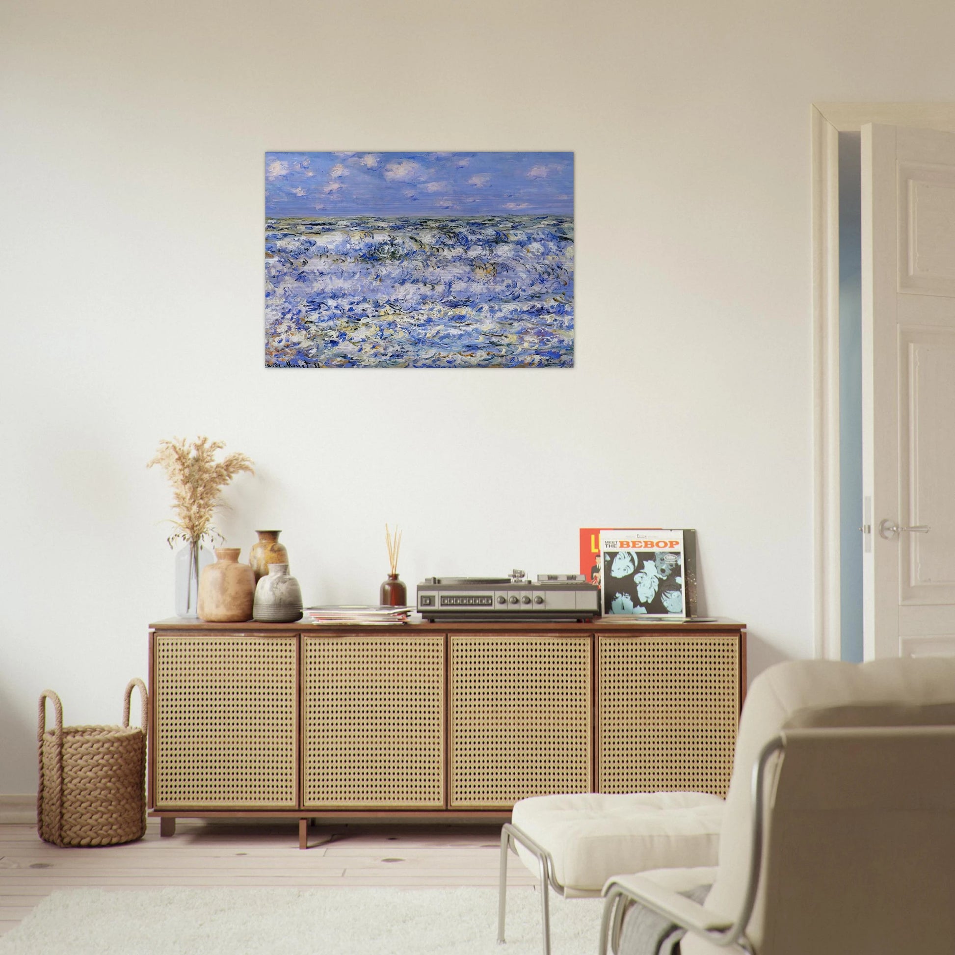 Waves Breaking - claude monet Brushed Aluminum Print - 70x100 cm / 28x40 inches | claude monet Aluminum Print | claude monet Prints
