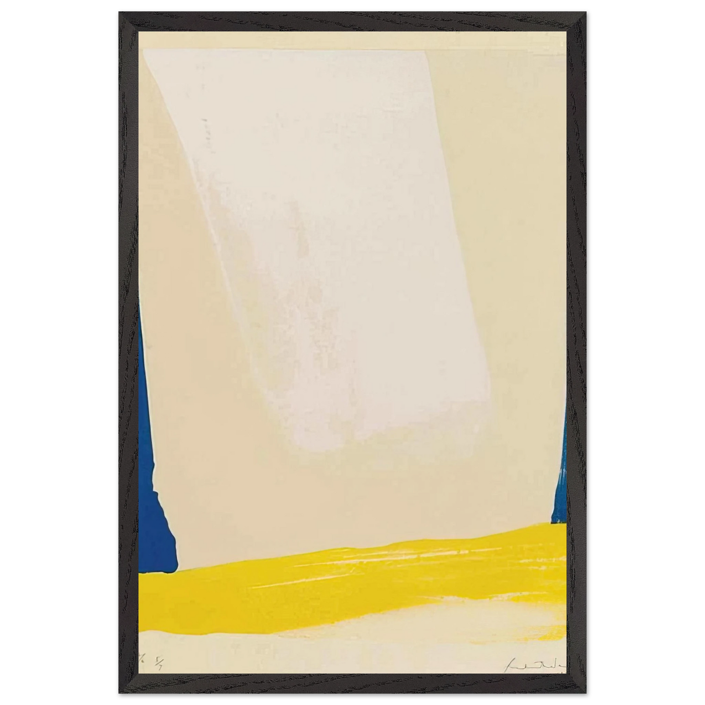 Helen Frankenthaler - White Portal - 1967 Wall art - 60x80 cm / 24x32 inches - Premium Wooden Framed Poster With Fine Art Paper-canvas - Wood frame