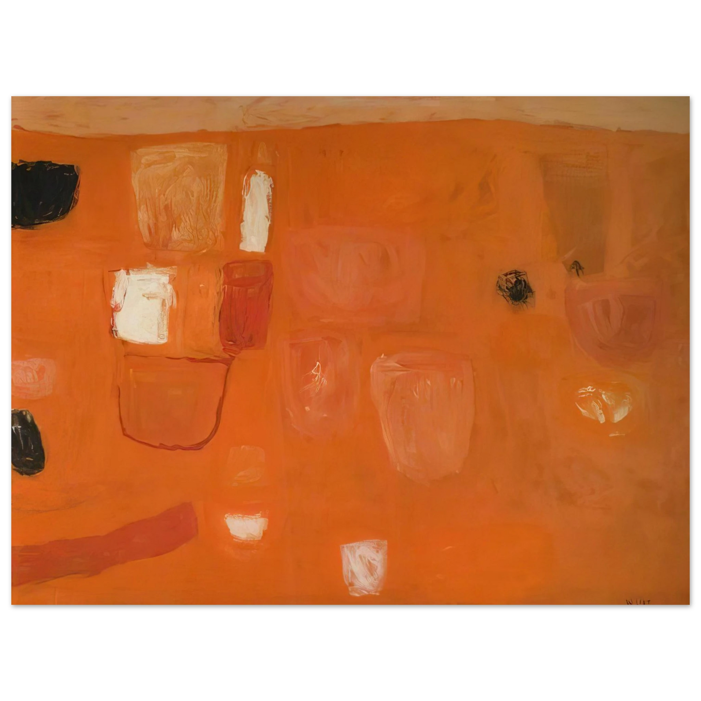 William Scott - Orange and Red - 1957  75x100 cm / 30x40inches Fine Art Poster