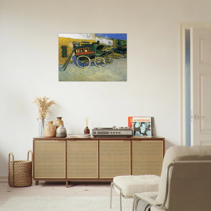 The Tarascon Diligence - Vincent van Gogh Brushed Aluminum Print - 70x100 cm / 28x40 inches | Vincent van Gogh Aluminum Print | Vincent van Gogh Prints