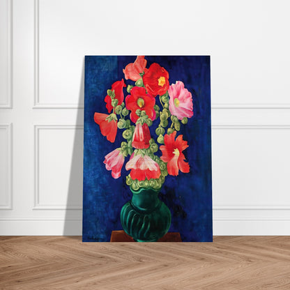 HOLLYHOCKS 1939 - Moise Kisling Brushed Aluminum Print - 70x100 cm / 28x40 inches | Moise Kisling Aluminum Print | Moise Kisling Prints