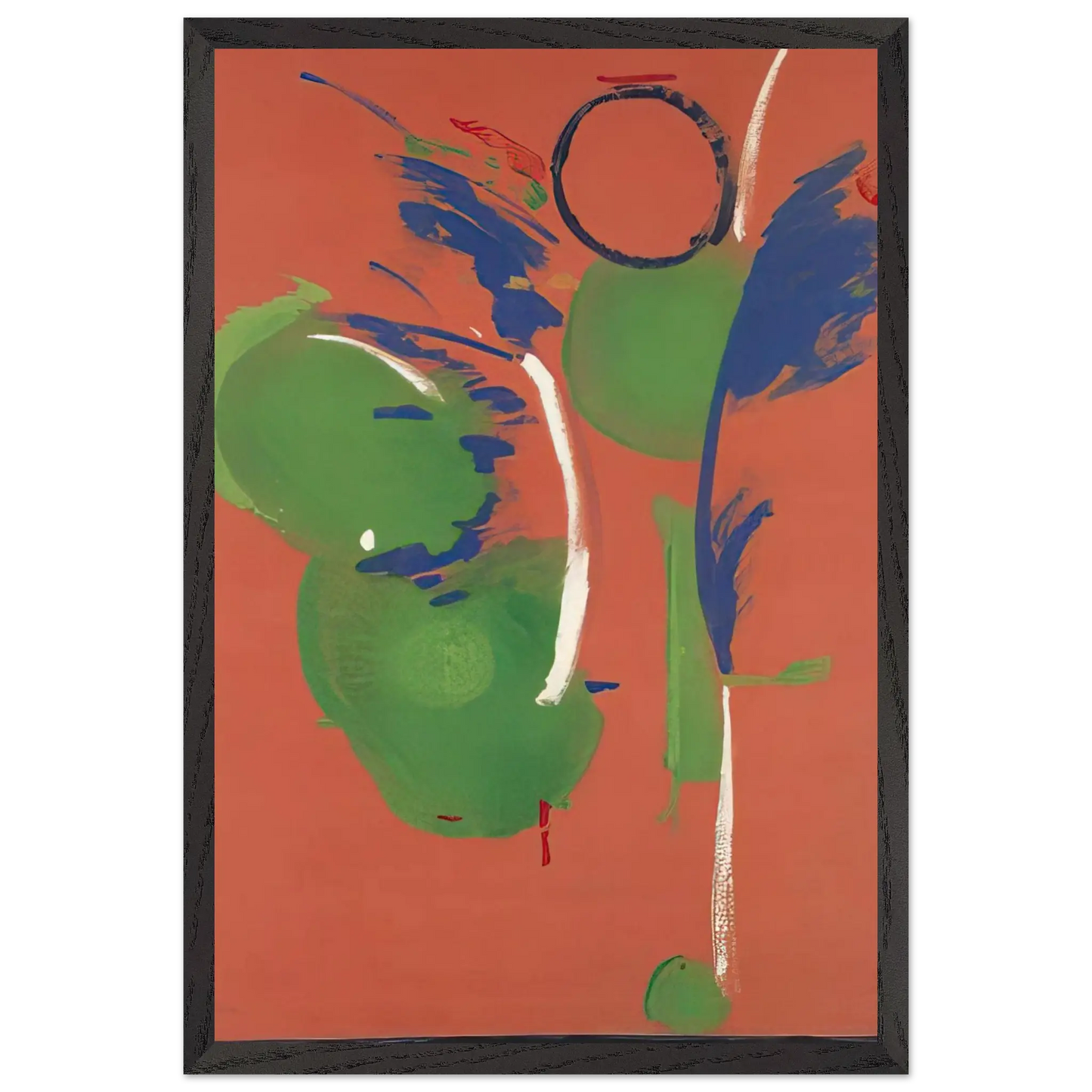 Helen Frankenthaler - Mary, Mary - 1987 Wall art - 27x35 cm / 11x14 Inches - Premium Wooden Framed Poster With Fine Art Paper - Wood frame