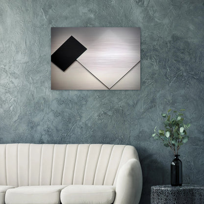 White Black - Ellsworth Kelly Brushed Aluminum Print - 70x100 cm / 28x40 inches | Ellsworth Kelly Aluminum Print | Ellsworth Kelly Prints