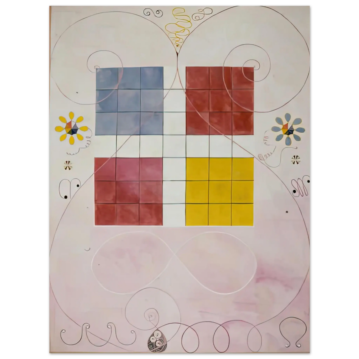 Hilma af Klint - DE TIO ST RSTA N 10 ALDERDOMEN 1907 Wall art - 40x50 cm / 16x20 Inches - Fine Art Poster - -