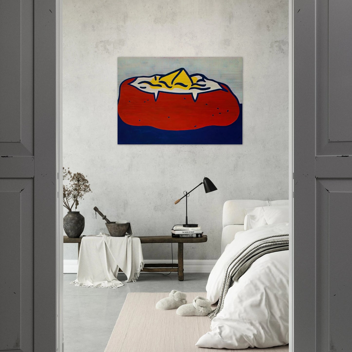 BAKED POTATO 1962 - Roy Lichtenstein Brushed Aluminum Print - 70x100 cm / 28x40 inches | Roy Lichtenstein Aluminum Print | Roy Lichtenstein Prints